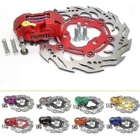 Frein Rpm, étrier 82 mm, disque 70 mm à 3 trous, kit de rotor à 4 pistons, montage radial pour vélo électrique Aerox Nitro BWS 100 Jog 50 (argenté) (1/5)