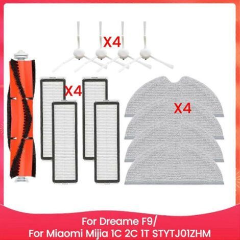 Für Dreame F9/Xiaomi Mijia 1C 2C 1T STYTJ01ZHM Hauptseitenbürste Reinigungstuch HEPA-Filter Effektive Reinigung (1/5)