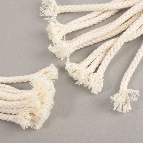 Lot de 5 mèches pour lampe à pétrole en coton longueur 100 cm diamètre 5 mm avec brûleur et corde d'allumage (1/5)