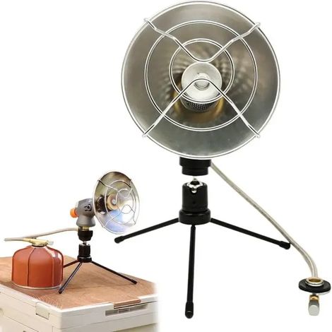 Chauffage d'extérieur portable à gaz, petit chauffage solaire de bureau, idéal pour le camping, la pêche, la randonnée et autres activités de chauffage. Réchauds de cuisine portables. (1/4)