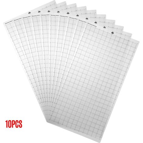 Ersatz-Schneidematte, transparent, selbstklebend, Cricut-Matte mit Messraster, 12 x 24 Zoll, für Sil-10 Stück (1/5)