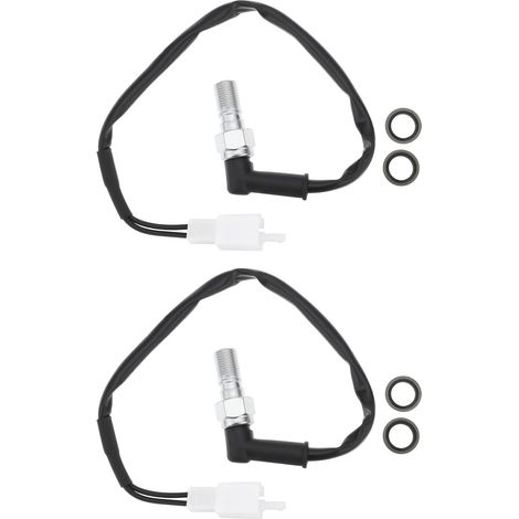 Lot de 2 interrupteurs M10 x 1,0 pour feu de frein hydraulique à 2 broches pour moto, quad, ATV (1/5)