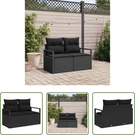Canapé extérieur - Canapé de jardin avec coussin 120 x 62 x 69 cm polyrotin (1/5)