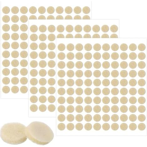 300 pièces patins feutre adhésifs 10mm pour meubles - Protège-sol, butées porte, anti-rayures & réduction bruit - Protection verre et autres surfaces