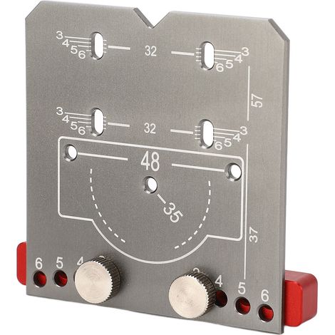 Guide de perçage pour charnières de porte d'armoire en alliage d'aluminium - Localisateur de trous pour le travail du bois (1/5)