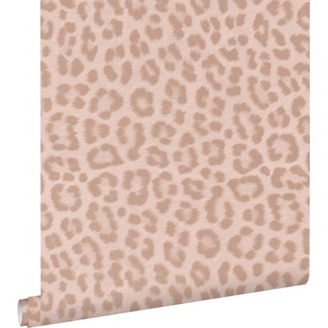 papier peint peau de léopard rose poudre clair - ESTAhome (1/5)