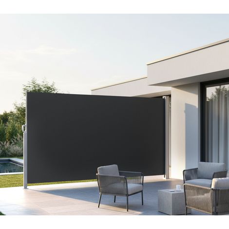 Auvent, Brise-vue Brise-soleil, toile d'ombrage, Anthracite 200 x 350 cm (1/4)