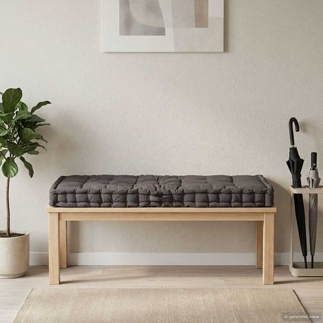 Coussin de plancher de palette Coton 120x80x10 cm Anthracite (1/5)