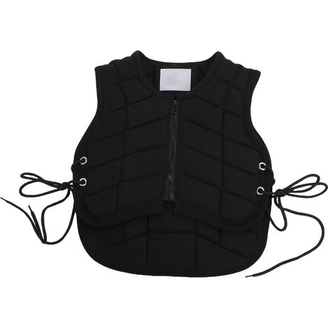 Gilet d'équitation pour enfants, fermeture à glissière avant, équipement de protection équestre rembourré CS
