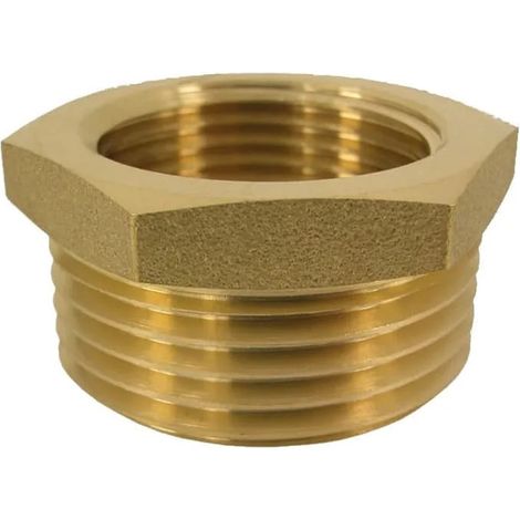 Messingfitting, Reduzierstück 1 1/2" AG x 1/2" IG, Gewindefitting Boni (1/2)