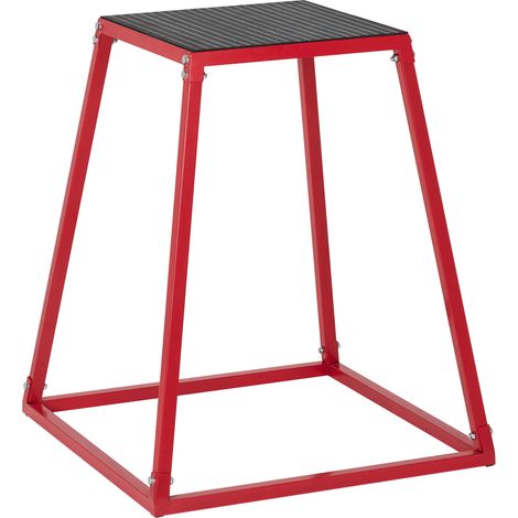 Heavy-Duty Steel Plyometric Jump Box - Anti-Slip Step-Up Platform for HIIT, Cross Training, Strength & nimbleness - Red - 30 Inch