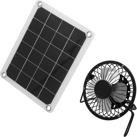 10-W-Photovoltaik-Solarpanel-Ladegerät-Set mit Lüfter und zwei USB-Buchsen für den Einsatz im Freien bei Hühnerställen