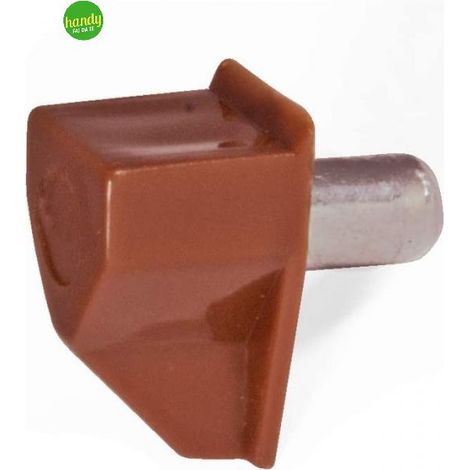 Reggipiani  Masidef in plastica marrone nichelato Ø5mm 16pz (1/2)