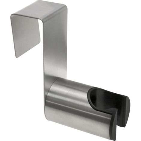 Bidethalterung für Toilette – Wandmontage aus Edelstahl, kein Bohren erforderlich, kompatibel mit allen Toilettentypen – 1 Stück, silber (1/5)