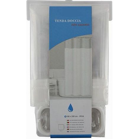 Trade Shop - Copy Of Tenda Per Doccia Vasca Da Bagno Galassia Impermeabile 180x200cm Con Anelli 79218 - (1/5)