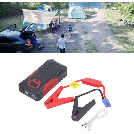 Démarreur de batterie portable 12V pour véhicules, batterie haute capacité de 18800mAh, avec affichage LED et deux ports USB. (1/5)