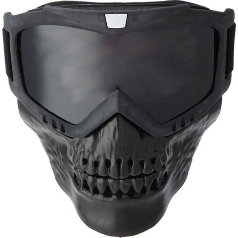 Lunettes de moto détachables pour l'extérieur, casque de sport de Ski, lunettes de course de moto (noires) (1/5)