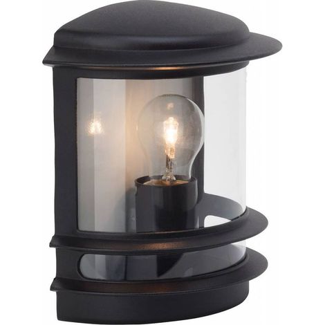 BRILLIANT Lampe Hollywood Außenwandleuchte schwarz 1x A60, E27, 60W, geeignet für Normallampen (nicht enthalten) IP-Schutzart: 44 - spritzwassergeschützt (1/4)