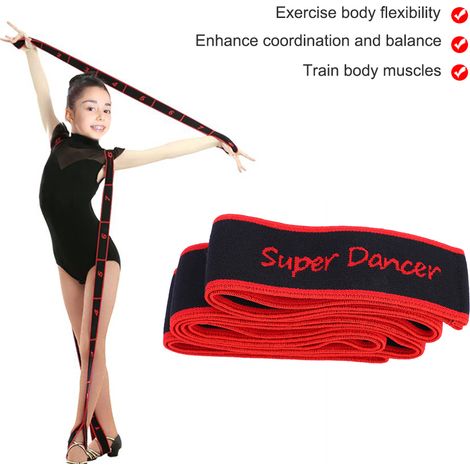 Bande Élastique Fitness Yoga - Sangle d'Entraînement Élastique pour Étirement et Musculation (Rouge) (1/5)