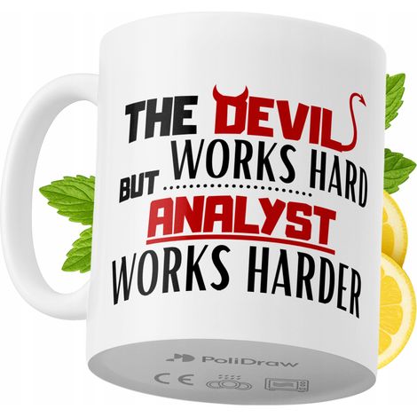 Lustige Kaffeetasse mit witzigem Textdesign für Analysten – ideal für Geburtstage, Namenstage, Feiertage und besondere Anlässe. Hochwertige Tasse für Büro, Homeoffice und Arbeit. Farbe: Weiß, 330 ml.