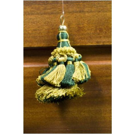 6 x FIOCCO P/TENDA SHANTOU 9 CM VERDE E ORO