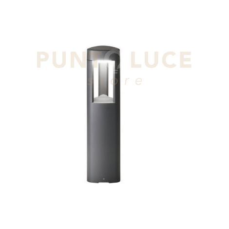Paletto Luminoso da Esterno GES490 in Alluminio Grigio Antracite, Diffusore Opale IP54, Attacco GX53 Max 11W - Gealuce
