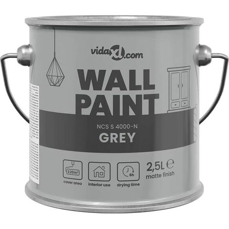 Peinture murale grise 2,5 litres, impression murale