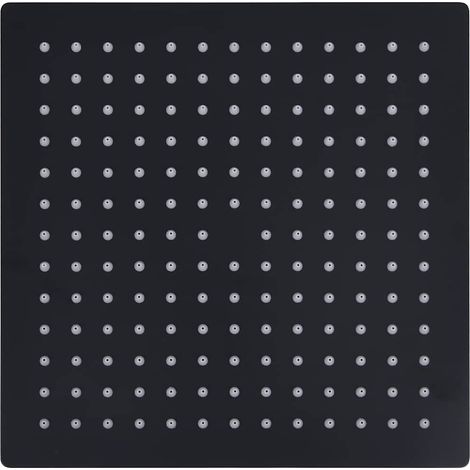 Maison Exclusive - Testa Doccia a Pioggia in Acciaio Inox 30x30 cm Quadrata Nera