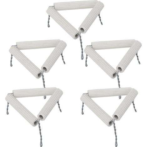 5pcs Triangle en argile 65mm pour creuset, support en céramique avec fil de fer (1/5)