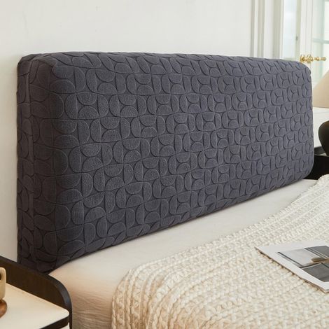 CCYKXA (13, 120 cm) Couvre-lit extensible, Couvre-lit 160/140/180, Couvre-lit en tissu jacquard, Protège-tête de lit élastique, Couleur unie