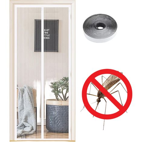 Zanzariera magnetica per porte balcone 120x220 cm bianca (1/5)