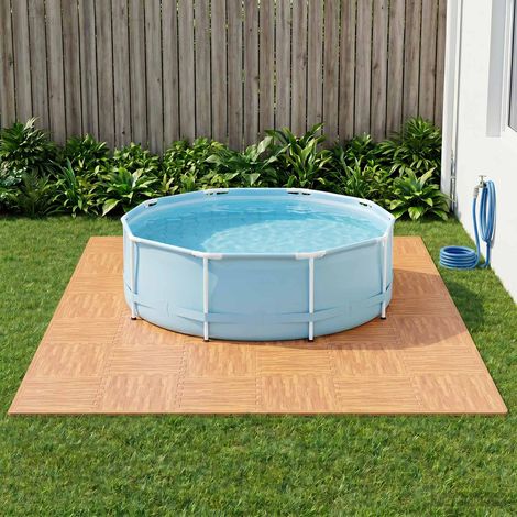 Tappetino per piscina 6 pz legno 2,16 m² Schiuma EVA vidaXL