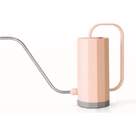 Arrosoir en Plastique Style Scandinave pour Plantes d'Intérieur avec Bec Long Courbé Rose Cerisier (1/2)