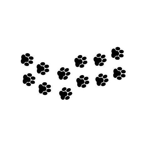 10 Stück Vinyl-Aufkleber mit Katzen-/Hundepfotenmuster