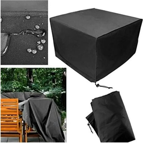 Funda protectora grande FOREHILL para muebles de jardín cuadrados 120x120x74 cm (1/4)