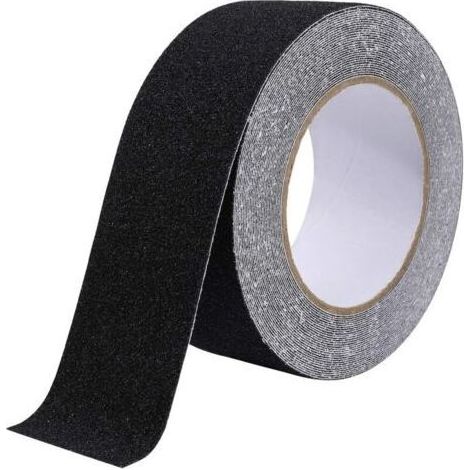 Bande Antidérapante Adhésive pour Escaliers, Friction, Abrasif pour Les Sécurité, Escabeau, Intérieur, Extérieur, Haute Traction, 5cm x 10m, Noir (1/4)