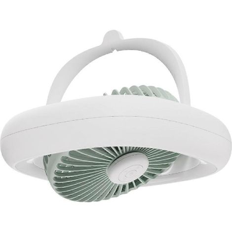Ventilateur de plafond suspendu avec télécommande 4000 mAh et lampe LED intégrée pour bureau, lit ou chambre d'étudiant (1/4)