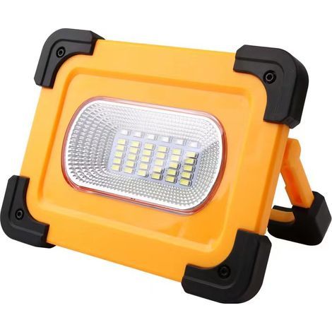 Wiederaufladbarer LED-Fluter, 60 W, 4 Modi, tragbare Arbeitsleuchte mit Akku und Solarpanel, Notleuchte, für Camping und Heimwerkerprojekte (1/5)