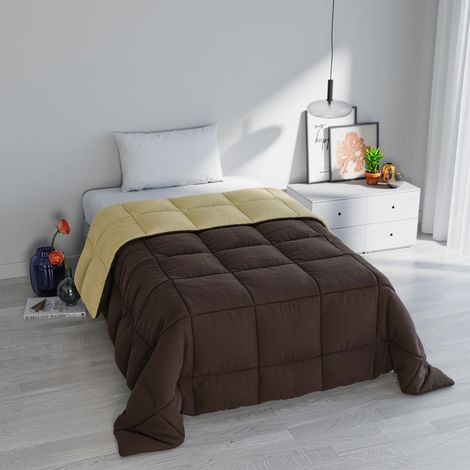 Couette d'hiver Elegant Deux Tons, Marron/Crème, 170x260 cm (1/5)