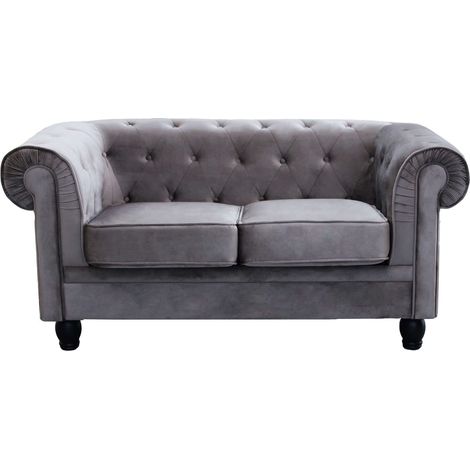 CHESTERFIELD - divano vintage in velluto (1/5)
