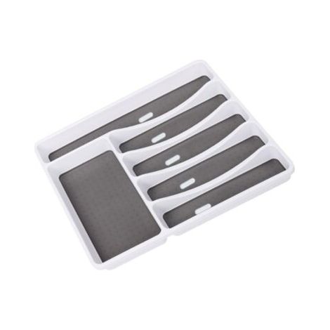 QORVA-Plateau de rangement de tiroir de cuisine, organisateur de tiroir, plateau de tiroir de couverts pour ustensiles de service, rangement polyvalent pour la cuisine, le bureau, les fournitures de s (1/5)