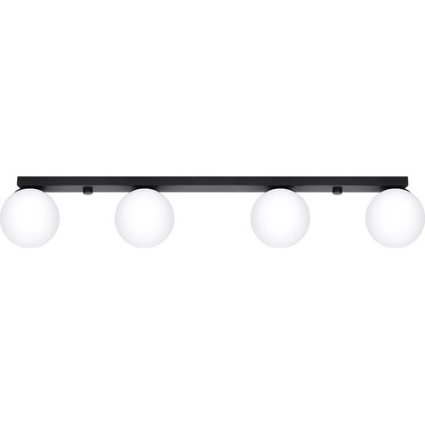 Regleta Eaus negro, 4 luces (1/4)