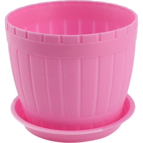 1 Pot de fleurs, cylindrique, plastique, support plantation, légumes, décoration maison jardin bureau (1/4)