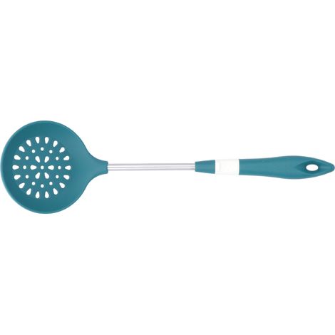 Ustensiles de cuisine en silicone, en acier inoxydable et silicone, isolation thermique, anti-brûlures, prise en main confortable, passoire (1/5)