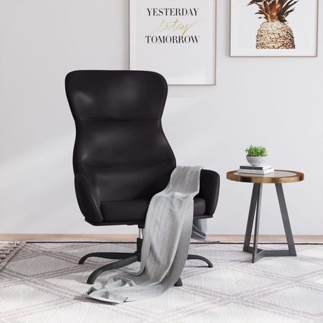 Chaise de relaxation Fauteuil relax - Noir Similicuir BonneVie-55856 (1/5)