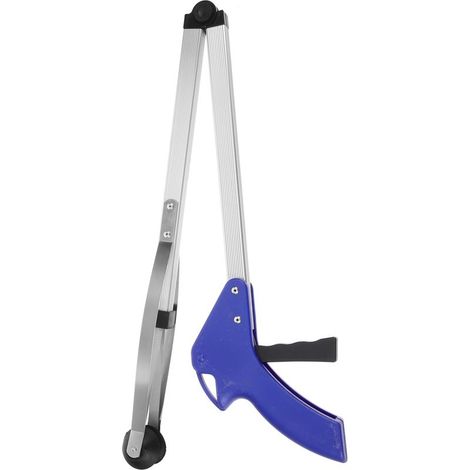 Pince à Déchets Pliable Ramasse-ordures Jardin Ramasse-déchets En Métal Longue Pince à Déchets Outil De Préhension Pratique Poignée Bleue Pour Usage Intérieur Et Extérieur (1/5)
