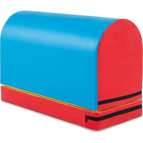 Tappeto da tumbling multifunzionale 90 x 40 x 60 cm per 3 a 10 anni uso domestico e flessibile in pelle artificiale blu 200018026