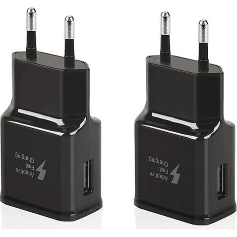 Lot de 2 chargeurs USB compatibles avec les smartphones Samsung Galaxy S Edge/Plus/Active et autres, chargeur rapide. (1/5)