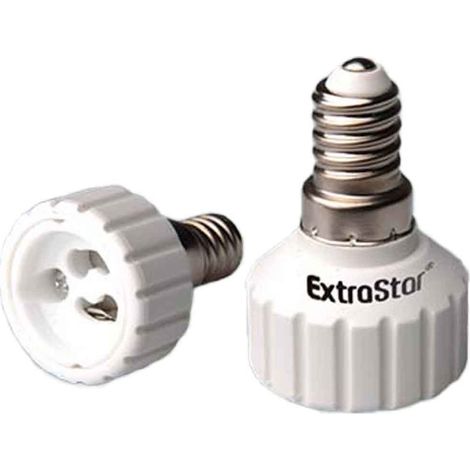 2 Pezzi Portalampade Adattatori Convertitore Lampada Attacco E14 a GU10
