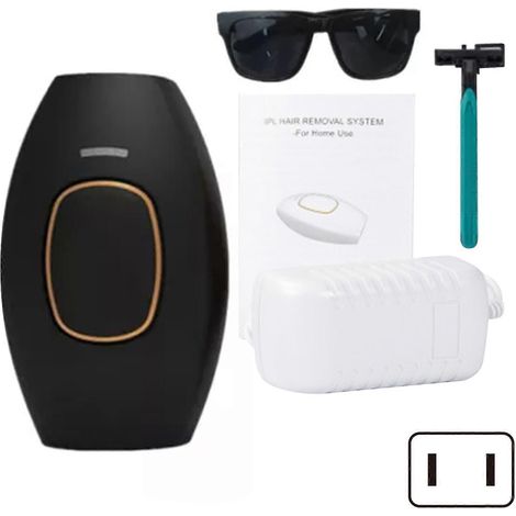 Appareil d'épilation laser indolore, épilateur multifonctionnel et sûr, 5 modes d'épilation, pour le corps, noir-AquaForge (1/5)